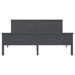 vidaXL Cadre de lit sans matelas gris bois massif de pin 180x200 cm