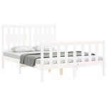 vidaXL Cadre de lit sans matelas blanc 140x190 cm bois de pin massif