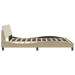 vidaXL Cadre de lit sans matelas crème 180x200 cm tissu