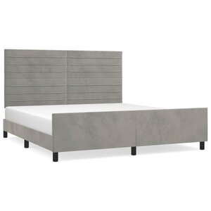 vidaXL Cadre de lit sans matelas gris clair 160x200 cm velours