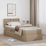 vidaXL Lit avec rangement et matelas Cappuccino 100 x 200 cm