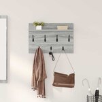 vidaXL Porte-manteau mural avec étagère Sonoma gris 60 x 40 x 12 cm