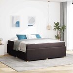 vidaXL Cadre de lit Autre Marron foncé 180 x 200 cm tissu