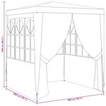vidaXL Tente de réception et parois latérales 2x2 m Anthracite 90 g/m²