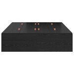 Cadre de lit de rangement vidaXL Noir Chêne 120x200 cm