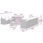 vidaXL Ensemble de canapé de jardin 10 Pièces Noir polyrotin