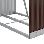 vidaXL Porte-bûches marron 80x45x120 cm acier galvanisé