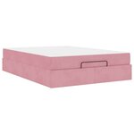 vidaXL Cadre de lit Rose 140 x 200 cm Velours