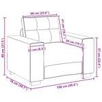 vidaXL Ensemble de Canapés 3 Pièces Gris clair 221 x 80 x 80 cm Velours