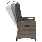 vidaXL Banc de jardin Gris et Gris foncé 105 x 60 x 112 cm