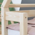 Lit cabane enfant TAHUKA 120 x 200 rouge brique