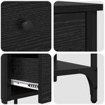 vidaXL cabinet de chevet Chêne noir 34x36x70 cm Bois d'ingénierie