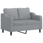 vidaXL Ensemble de canapés 2 Pièces coussins gris clair tissu