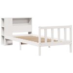 vidaXL Lit bibliothèque sans matelas blanc 75x190cm bois de pin massif