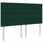 vidaXL Sommier à lattes de lit et matelas Vert foncé 200x200cm Velours