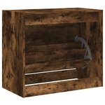vidaXL Armoire à chaussures chêne fumé 80x42x69 cm bois d'ingénierie
