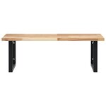 vidaXL Étagère de vasque murale acier et bois massif d'acacia