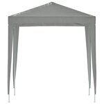 vidaXL Tente de fête 200 x 200 x 240 cm Gris clair PE et acier
