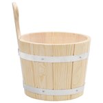 vidaXL Ensemble de seau et louche pour sauna Bois massif de pin