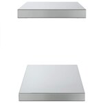 vidaXL Étagères murales 2 Pièces 50x23 5x3 cm argenté acier inoxydable