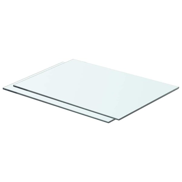 vidaXL Panneaux d'étagère 2 Pièces Verre Transparent 50 x 30 cm