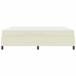 vidaXL Cadre de lit avec matelas Crème 200 x 200 cm tissu
