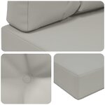 vidaXL Coussin de canapé d'extérieur 2 Pièces Gris Polyester