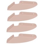 vidaXL Étagère Flottante d'Angle 4 pc Rose 18 x 18 x 2 cm