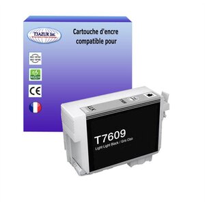 Cartouche Compatible pour Epson T7609 (C13T76094010) Light Light Noire - T3AZUR