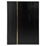 Album De Timbres Simili-cuir 48 Pages Noires - 22 5x30 5 Cm - Noir - Exacompta