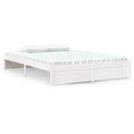 vidaXL Cadre de lit sans matelas blanc bois massif 140x190 cm