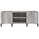vidaXL Armoire à disques sonoma gris 121x38x48 cm bois d'ingénierie