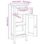 vidaXL Support de Plante Marron 36 x 25 x 80 cm Bois d'Acajou