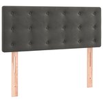 vidaXL Sommier à lattes de lit avec matelas LED Gris foncé 100x200 cm