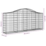 vidaXL Paniers à gabions arqués 4 Pièces 200x30x80/100 cm Fer galvanisé