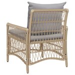 vidaXL Chaise de jardin avec coussins Beige 60x70x78 cm Rattan synthétique