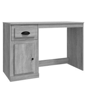 Bureau table poste de travail meuble d'ordinateur informatique étude avec tiroir sonoma 115 x 50 x 75 cm bois d'ingénierie gris 02_0023458