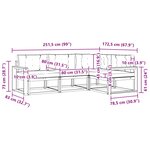 vidaXL Ensemble de canapés d'extérieur 3 pc Blanc et anthracite