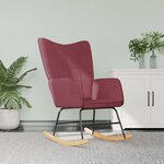 vidaXL Chaise à bascule Rouge bordeaux Tissu