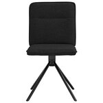 vidaXL Chaises à manger lot de 6 noir tissu