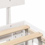 vidaXL Cadre de lit avec tête de lit Blanc 200 x 200 cm Pin massif