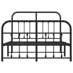 vidaXL Cadre de lit métal sans matelas avec pied de lit noir 120x190cm