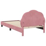 vidaXL Cadre de lit pour enfants avec tête de lit Rose 90 x 200 cm