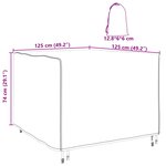 vidaXL Housse pour meubles Noir 125 x 125 x 74 cm Tissu Oxford 210D