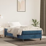 vidaXL Cadre de lit Bleu foncé 80x200 cm Velours