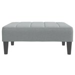 vidaXL Canapé-lit à 2 places avec repose-pied gris clair tissu