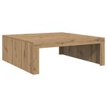 vidaXL Table basse chêne artisanal 100x100x35 cm bois d'ingénierie