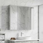 vidaXL Armoire Miroir de Salle de Bain Gris béton 73.5 x 15.5 x 70 cm