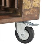 vidaXL Table basse avec 4 roulettes Bois recyclé