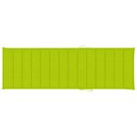 vidaXL Chaise longue avec coussin vert vif Bois de pin imprégné